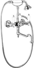 Смеситель для ванны с поворотным изливом и ручным душем Cezares FIRST-VDF-01-M