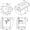 Мойка DUO 70 SAT-90 560X440 в комплекте с сифоном 1127257,