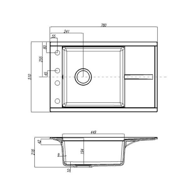 Кухонная мойка Акватон Делия 78