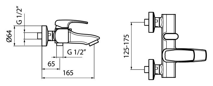 Смеситель для ванны Webert Kimono KI850102