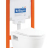 Унитаз подвесной безободковый с сиденьем в комплекте BelBagno BB070CHR/SC