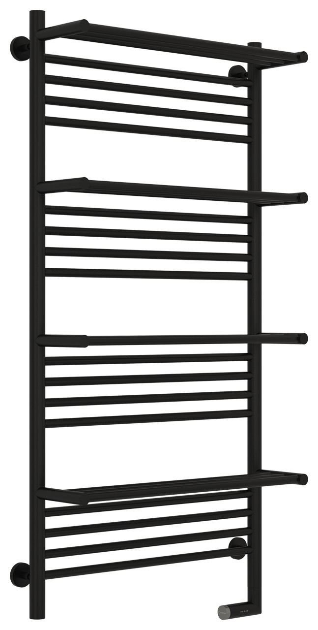Полотенцесушитель электрический Сунержа Богема +4 полки 2.0 1200х600 МЭМ правый Матовый чёрный