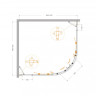 Душевой уголок MOLVENO-RH-22 Cezares MOLVENO-RH-22-130/120-C-GM-IV