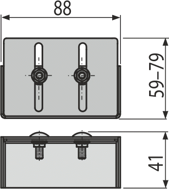 Заглушка для дренажных желобов 75 мм, нержавеющая сталь Alcadrain ADZ-P011