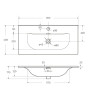 Керамическая раковина 610x400x150 мм BelBagno BB-8099-3-60