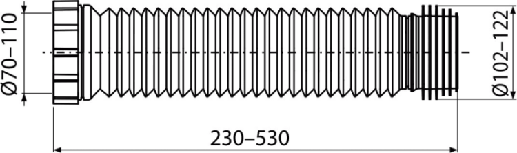 Гибкая подводка для выпуска унитаза Alcadrain A97SN