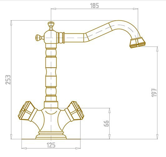 Смеситель для кухни Bronze de Luxe Royal 10105K/1