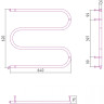 Полотенцесушитель электрический Стилье М-образный 600х600 (64 Вт) Без покрытия