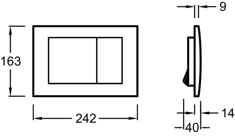 Панель для одинарного смыва из нержавеющей стали Jacob Delafon ОБЩАЯ КАТЕГОРИЯ E4325-CP