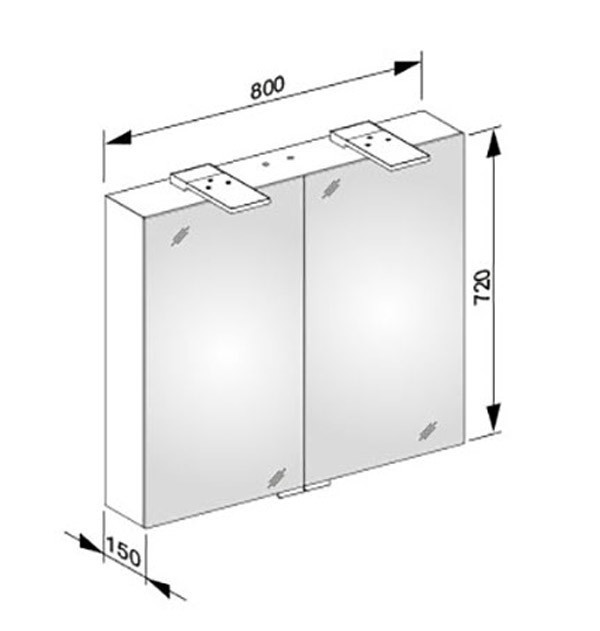 Зеркальный шкаф Keuco Royal 15 80 с подсветкой