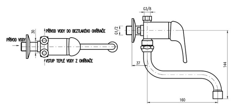 Смеситель для кухни Rav Slezak E001/21