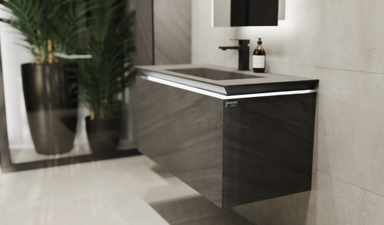 Тумба Incline 100 подвесная Бетон