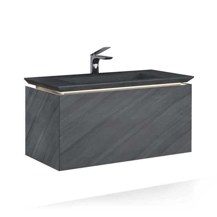 Тумба Incline 100 подвесная Бетон