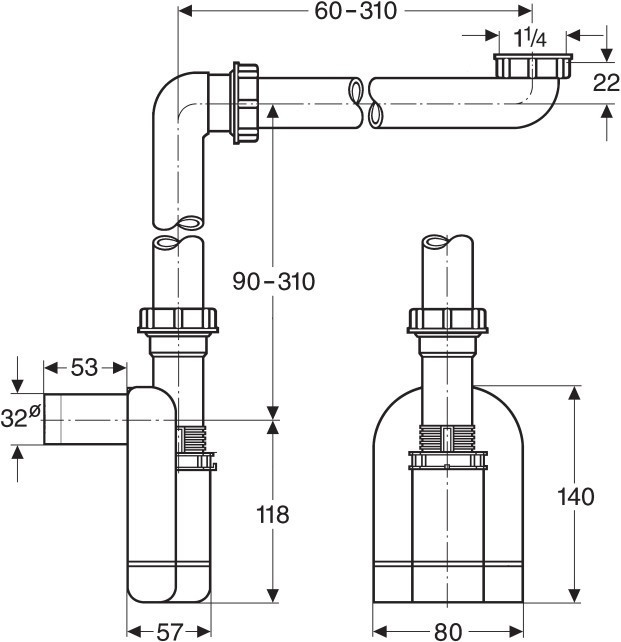 Сифон для раковины Laufen 8.9424.0