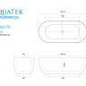 Ванна акриловая отдельностоящая Aquatek AQ-44778