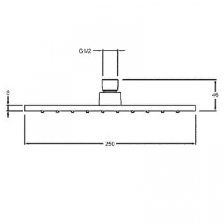 Верхний душ Jacob Delafon Strayt E21757-CP
