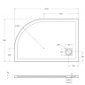 Поддон из искусственного мрамора правосторонний, белый BelBagno TRAY-MR-UNO-RH-120/80-550-35-W-R-BO