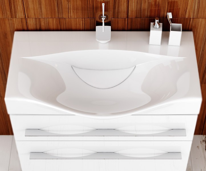 Тумба под раковину Aqwella Милан 80 2 ящика подвесная