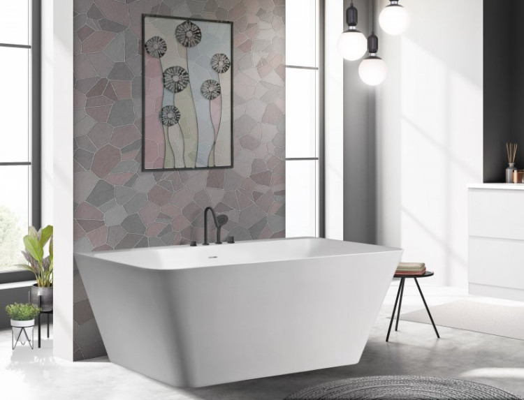 Ванна из искусственного камня Solid Surface 1700x800x600 Cezares CZR-LINER-170-80-60-SSB