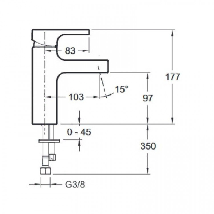Смеситель для раковины Jacob Delafon Strayt E98339-CP