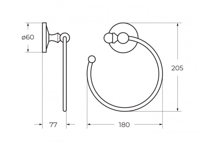 Полотенцедержатель подвесной ART&MAX AM-E-2680Q