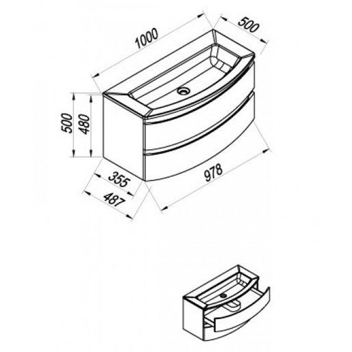 Тумба с раковиной Kolpa San IMAN 100