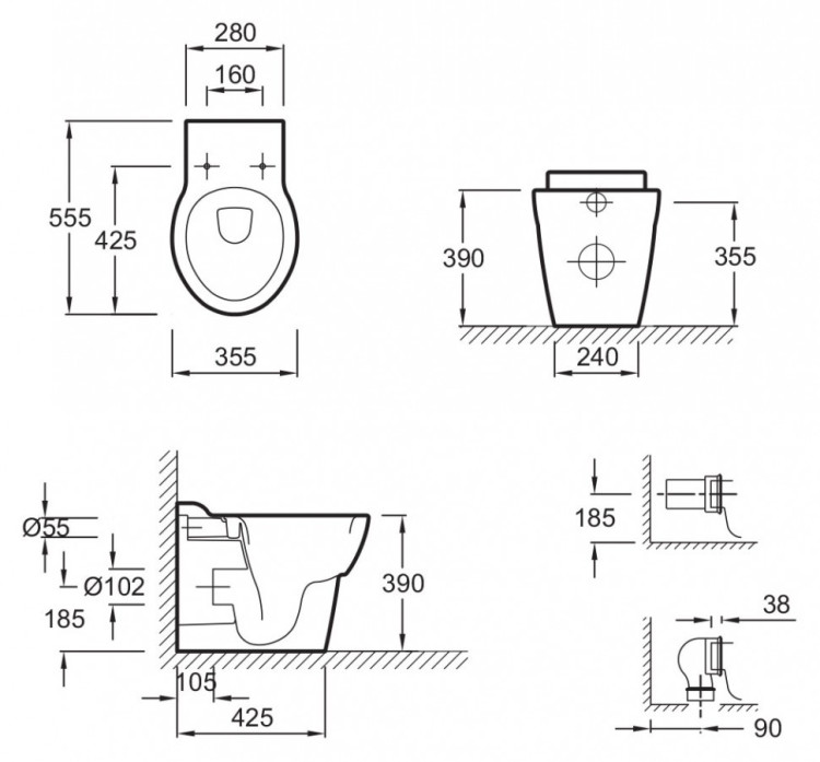 Унитаз Jacob Delafon Ove E1584-00