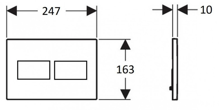 CREAVIT Кнопка для инсталляции ARC серая матовая