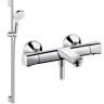 Комплект смесителя для ванны Hansgrohe Ecostat Universal 13123000 с душевым гарнитуром Hansgrohe Crometta 26536400