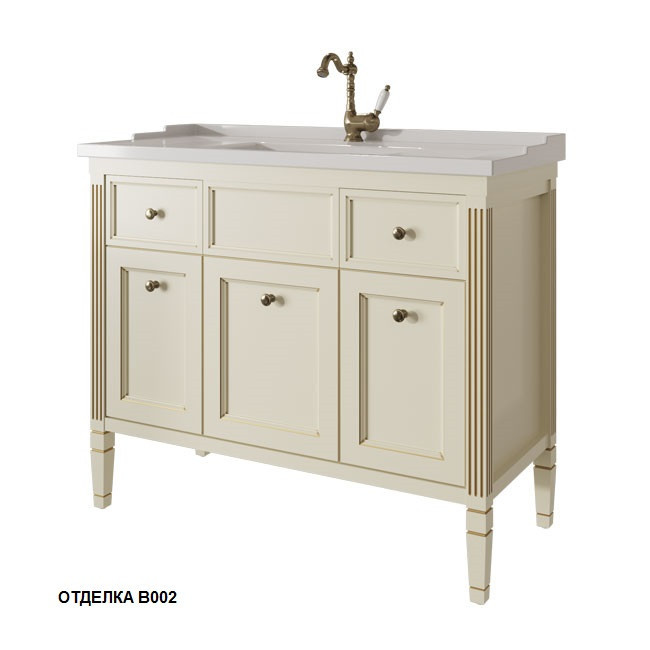 АЛЬБИОН тумба 100 три двери, два ящика