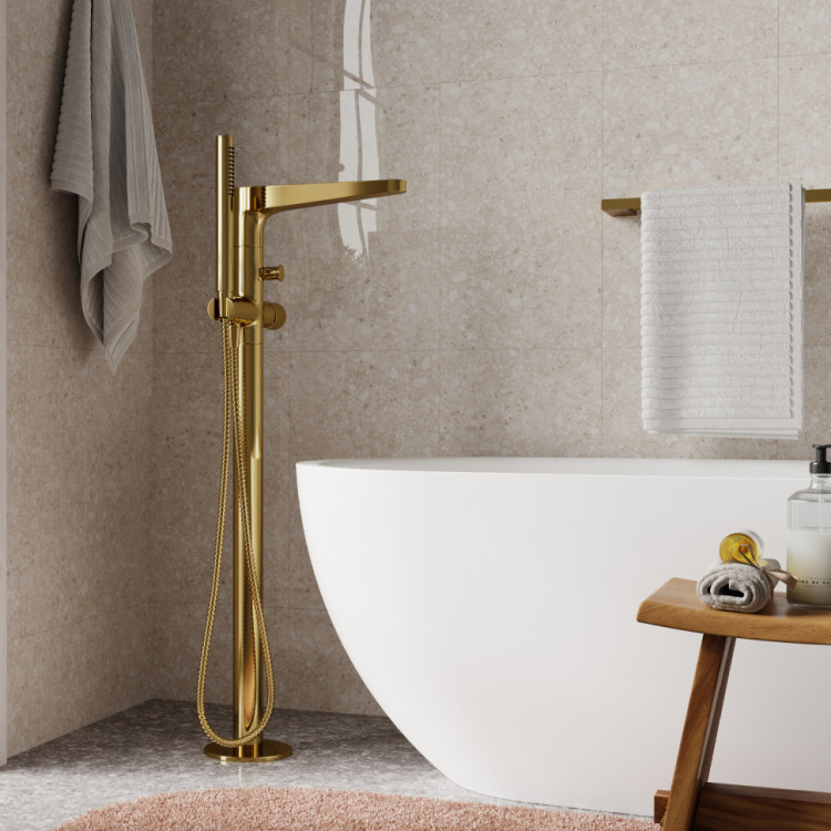 WasserKRAFT Sauer 7121 Напольный смеситель для ванны