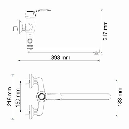 WasserKRAFT Isar 1302L Смеситель для ванндлинныизливом