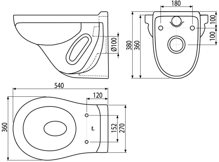 Подвесной унитаз Alcadrain WC ALCA
