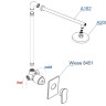WasserKRAFT A84182 Встраиваемый комплект для душа с верхней душевой насадкой