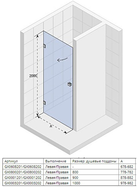 Душевая дверь в нишу Riho Scandic Mistral M101 90x200
