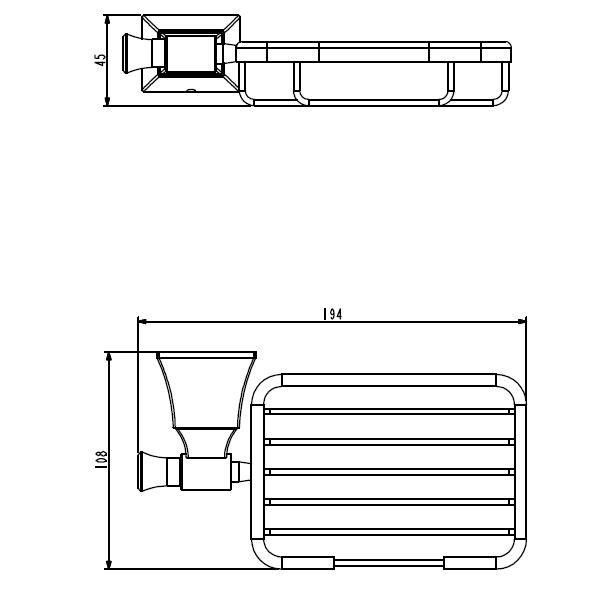 Мыльница металлическая настенная Cezares AM-M-077-CR