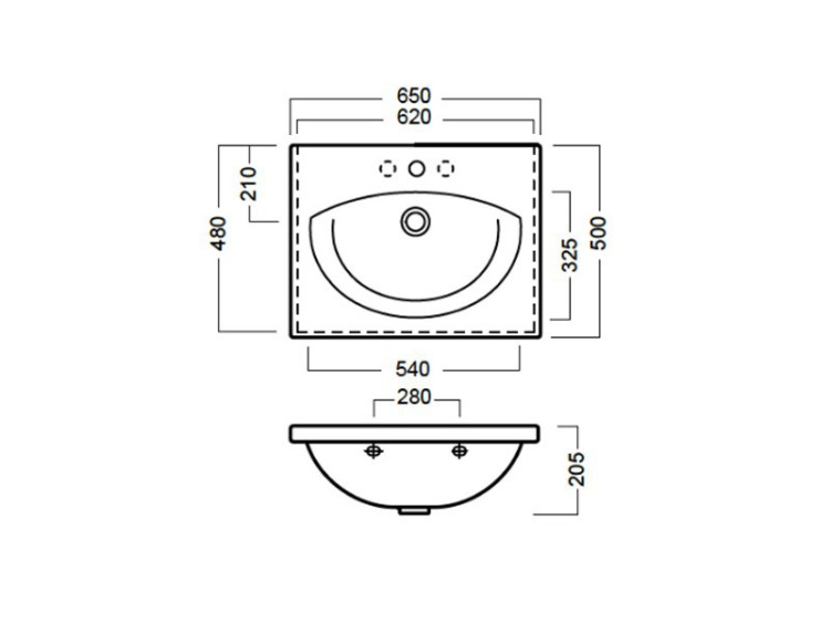 Раковина Hatria Lavabo Susan 65 YOHT