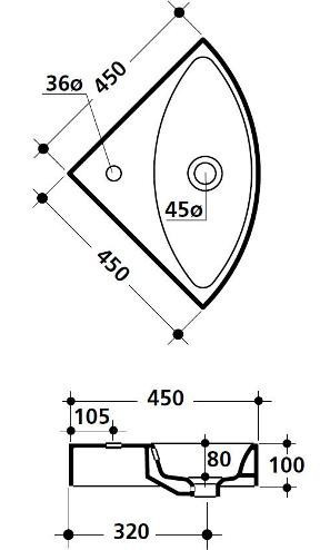 Раковина Kerasan Cento 3541