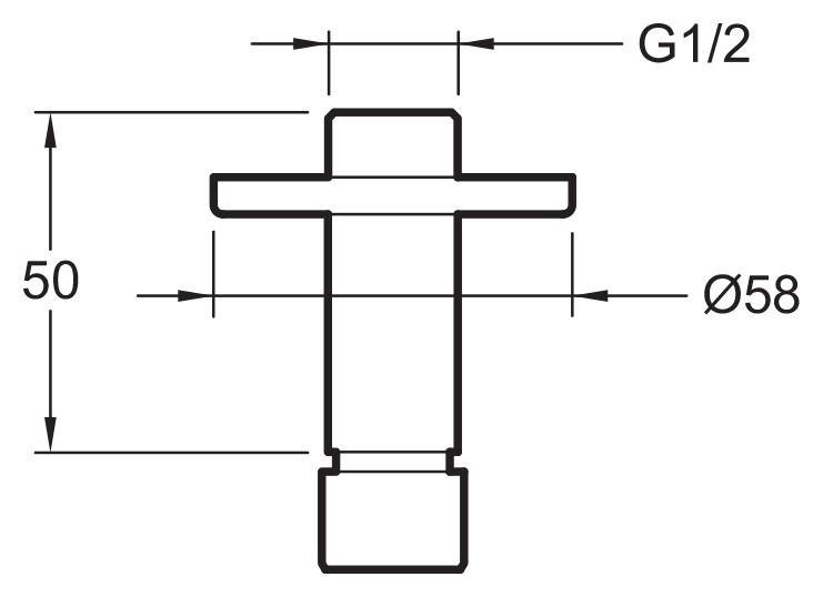 Кронштейн для верхнего душа Jacob Delafon E889-CP