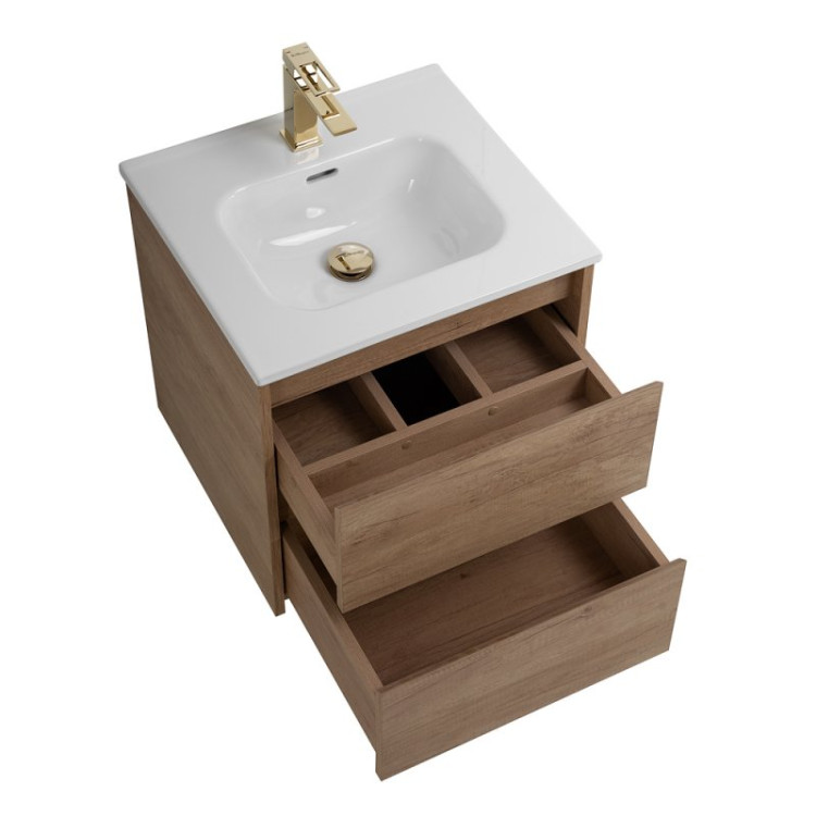 База под раковину подвесная с двумя выкатными ящиками, 500x460x500 BelBagno KRAFT-500-2C-SO-CG