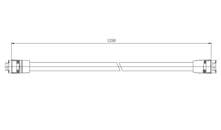 Шланг для душа 125см Aquatek, матовый черный AQ2110MB