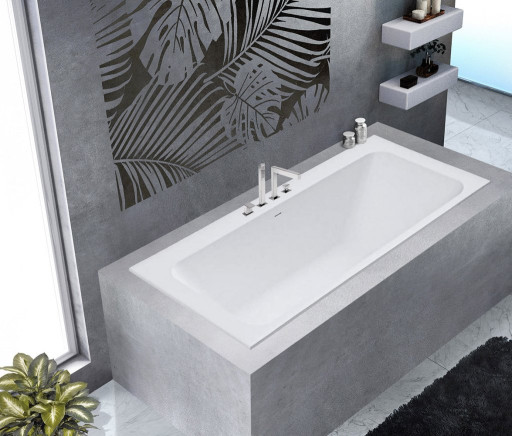 Ванна из искусственного камня Solid Surface 1700x800x570 Cezares CZR-SLIDER-170-80-57-SSB