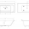 Ванна из искусственного камня Solid Surface 1700x800x570 Cezares CZR-SLIDER-170-80-57-SSB