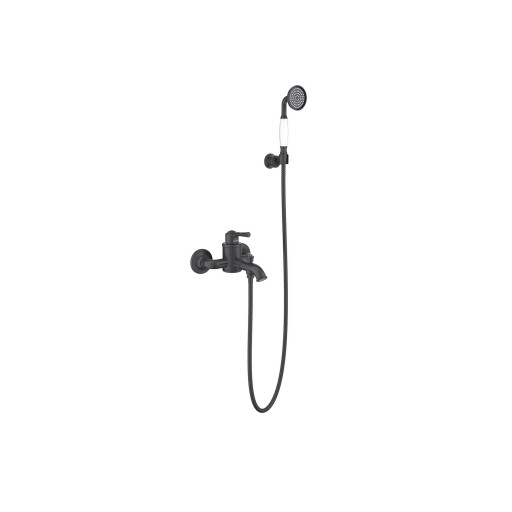 Смеситель для ванны с душевым набором Aquatek, матовый черный AQ1549MB КЛАССИК