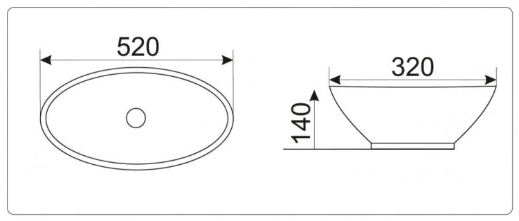 Раковина-чаша Mira 52 MR-5232