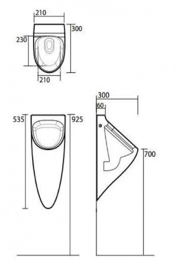 Писсуар Kerasan Aquatech 3735