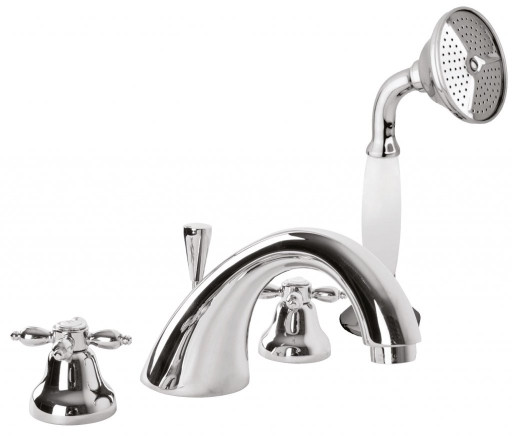 Смеситель на борт ванны с ручным выдвижным душем Cezares NOSTALGIA-BVD-01-M