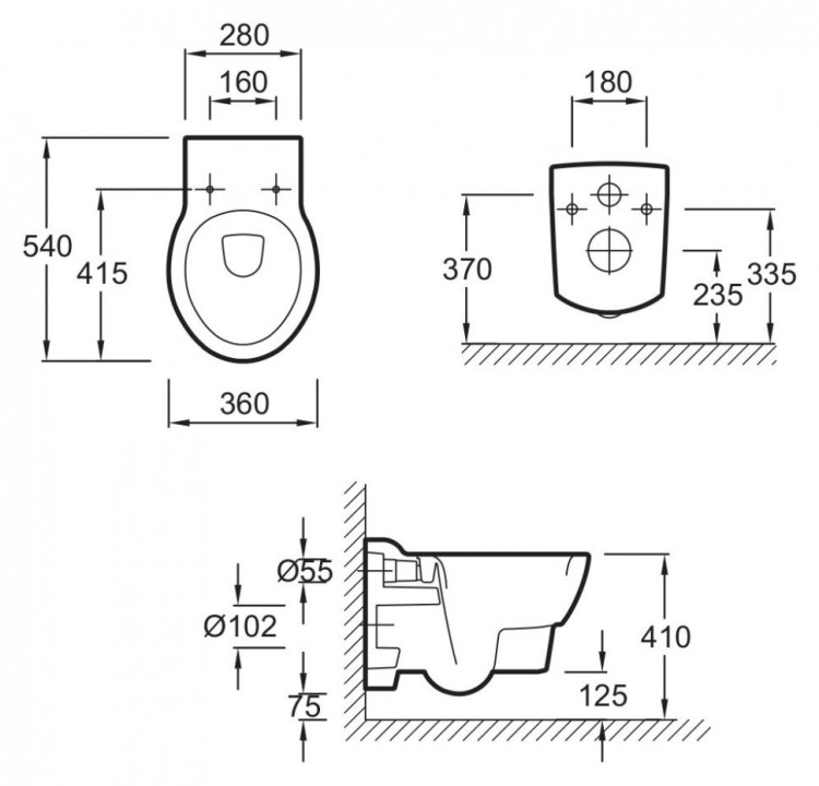 Унитаз Jacob Delafon Ove E1585-00 подвесной