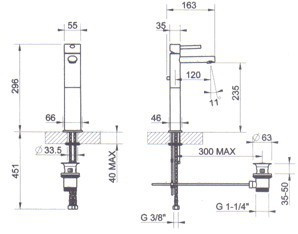 Однорычажный смеситель для раковины Gessi Ovale 11941.031