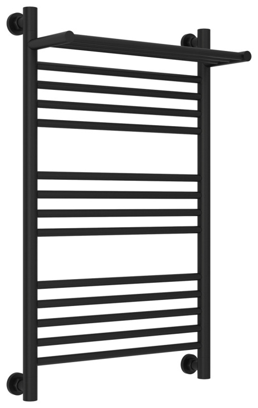 Полотенцесушитель водяной Сунержа Богема с полкой+ 800х500 Матовый чёрный
